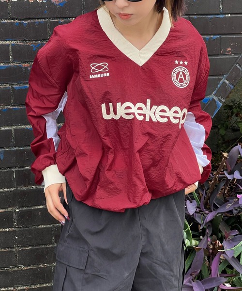 MEMECLE（メメクル）の「【 MEMECLE / メメクル 】プリントVネックゲームシャツ（Tシャツ/カットソー・レディース・ブラック/レッド/グレー/ネイビー・M/L/S）」の17枚目の写真