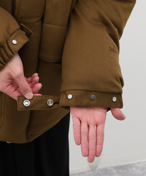 markaware（マーカウェア）の「【MARKAWARE / マーカウェア】CASHMERE DOWN JACKET（ダウンジャケット/コート・メンズ・ブラック/キャメル・3/1/2）」の11枚目の写真