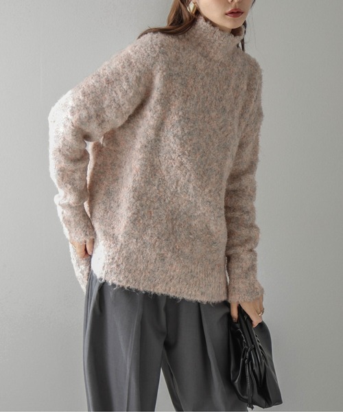 Lajour(ラジュール)の「日本製ハイネックエコニット(ニット/セーター・レディース・ピンク/グレー/ベージュ/ブルー・フリー)」の20枚目の写真