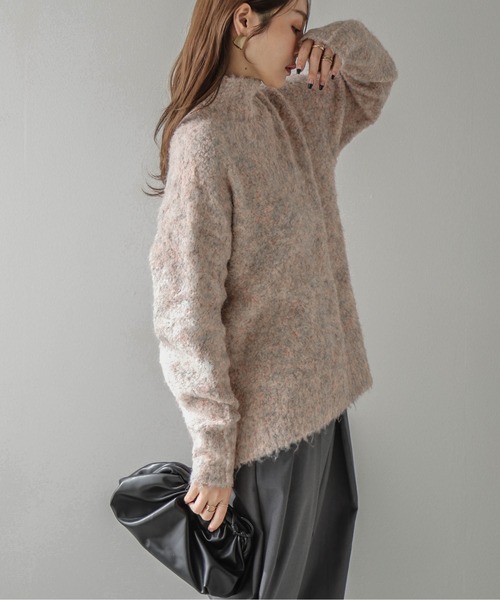 Lajour(ラジュール)の「日本製ハイネックエコニット(ニット/セーター・レディース・ピンク/グレー/ベージュ/ブルー・フリー)」の21枚目の写真
