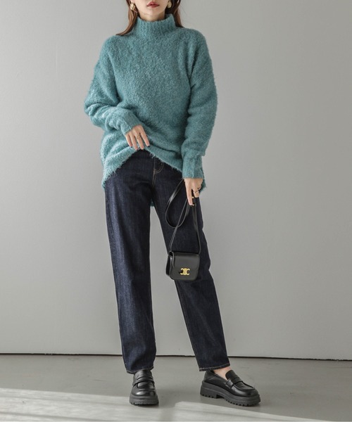 Lajour(ラジュール)の「日本製ハイネックエコニット(ニット/セーター・レディース・ピンク/グレー/ベージュ/ブルー・フリー)」の15枚目の写真