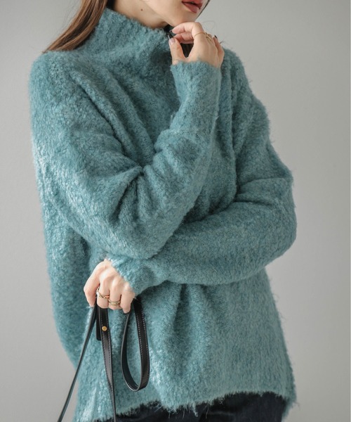 Lajour(ラジュール)の「日本製ハイネックエコニット(ニット/セーター・レディース・ピンク/グレー/ベージュ/ブルー・フリー)」の19枚目の写真