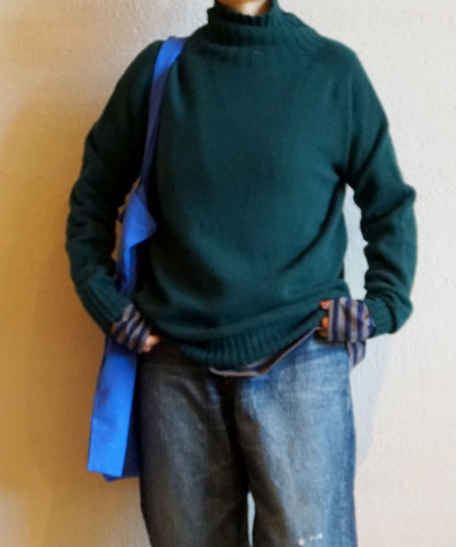 【美品】  ARMEN / アーメン | GEELONG LAMBS WOOL CREW PULL クルーネックニット | 2 | グリーン | レディース ARMEN - 【美品】 ARMEN / アーメン | GEELONG LAMBS WOOL CREW PULL