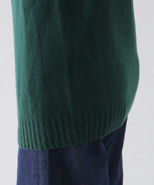 【美品】  ARMEN / アーメン | GEELONG LAMBS WOOL CREW PULL クルーネックニット | 2 | グリーン | レディース ARMEN - 【美品】 ARMEN / アーメン | GEELONG LAMBS WOOL CREW PULL