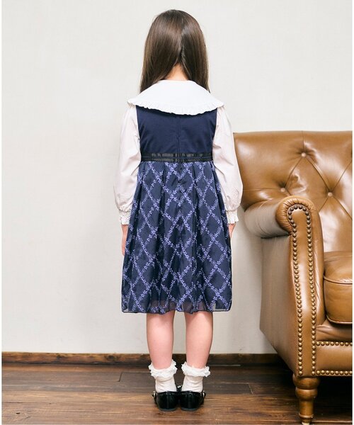 apres les cours（アプレレクール）の「【フォーマル対応】フリルビッグカラーブラウス（シャツ/ブラウス・キッズ・オフホワイト・100/110/120/90/130）」の10枚目の写真