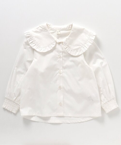 apres les cours（アプレレクール）の「【フォーマル対応】フリルビッグカラーブラウス（シャツ/ブラウス・キッズ・オフホワイト・100/110/120/90/130）」の9枚目の写真