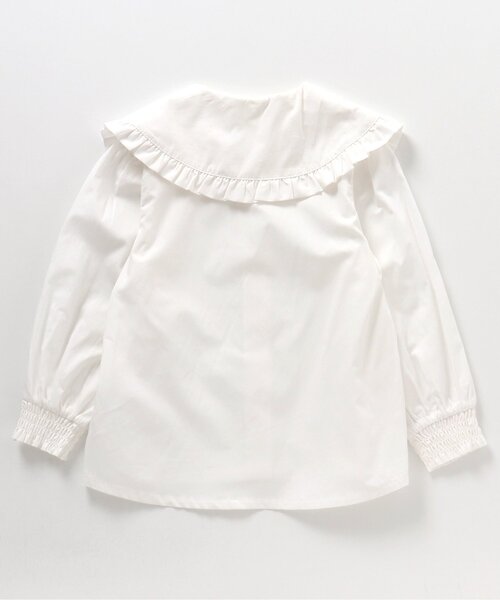 apres les cours（アプレレクール）の「【フォーマル対応】フリルビッグカラーブラウス（シャツ/ブラウス・キッズ・オフホワイト・100/110/120/90/130）」の8枚目の写真