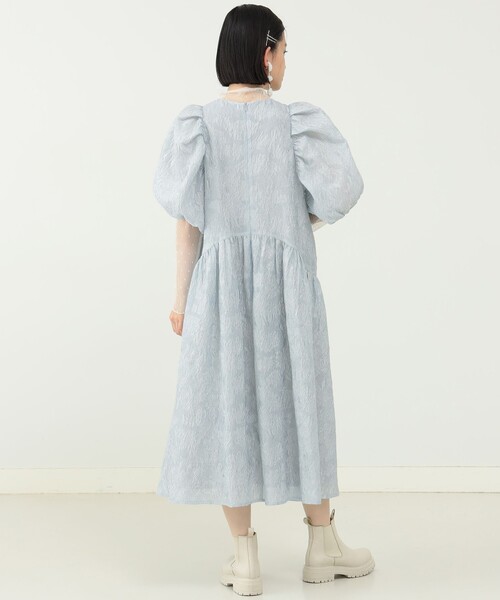 【完売品】極美品CAROLINAGLASER ウエストヘム ワンピース CAROLINA GLASER（カロリナ グレイサー）の「ウエストヘム ワンピース