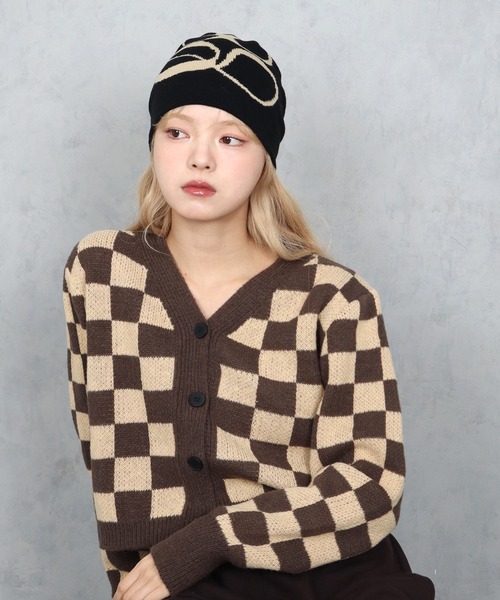 BARELY BLUE（ベアリーブルー）の「【 BARELY BLUE / ベアリーブルー 】 韓国風ストリート ヒップホップ ニットキャップ / ビーニー（ニットキャップ/ビーニー・レディース・ホワイト/ブラック/スモークグレー/カーキブラウン/ブラウン・FREE）」の11枚目の写真