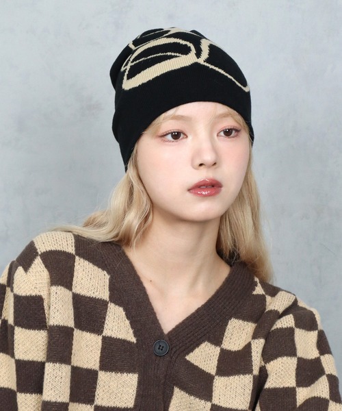 BARELY BLUE（ベアリーブルー）の「【 BARELY BLUE / ベアリーブルー 】 韓国風ストリート ヒップホップ ニットキャップ / ビーニー（ニットキャップ/ビーニー・レディース・ホワイト/ブラック/スモークグレー/カーキブラウン/ブラウン・FREE）」の12枚目の写真