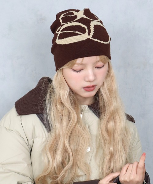 BARELY BLUE（ベアリーブルー）の「【 BARELY BLUE / ベアリーブルー 】 韓国風ストリート ヒップホップ ニットキャップ / ビーニー（ニットキャップ/ビーニー・レディース・ホワイト/ブラック/スモークグレー/カーキブラウン/ブラウン・FREE）」の17枚目の写真