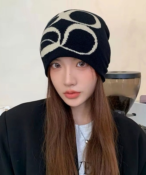 BARELY BLUE（ベアリーブルー）の「【 BARELY BLUE / ベアリーブルー 】 韓国風ストリート ヒップホップ ニットキャップ / ビーニー（ニットキャップ/ビーニー・レディース・ホワイト/ブラック/スモークグレー/カーキブラウン/ブラウン・FREE）」の20枚目の写真
