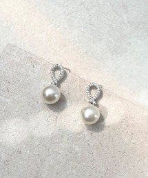 Three Four Time | キラリリングパールピアス【結婚式/フォーマル/デイリー】(ピアス(両耳用))