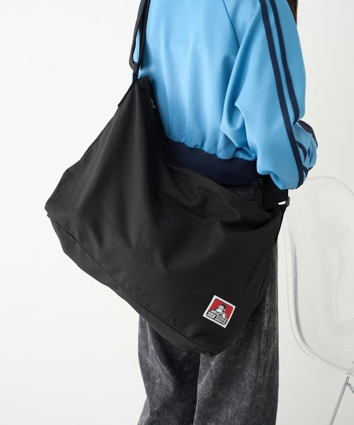 BEN DAVIS（ベンデイビス）の「WEGO/BENDAVIS BIGCANVASSHOULDER（ショルダーバッグ・メンズ・ナチュラル/ブラック・FREE）」の9枚目の写真
