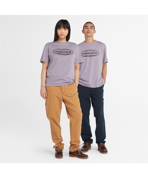 Timberland（ティンバーランド）の「半袖 バック グラフィック Tシャツ ユニセックス（Tシャツ/カットソー・メンズ・パープル/ブラック・LARGE/MEDIUM/SMALL）」の2枚目の写真