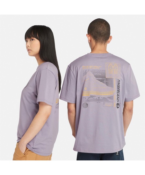 Timberland（ティンバーランド）の「半袖 バック グラフィック Tシャツ ユニセックス（Tシャツ/カットソー・メンズ・パープル/ブラック・LARGE/MEDIUM/SMALL）」の7枚目の写真