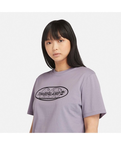 Timberland（ティンバーランド）の「半袖 バック グラフィック Tシャツ ユニセックス（Tシャツ/カットソー・メンズ・パープル/ブラック・LARGE/MEDIUM/SMALL）」の9枚目の写真