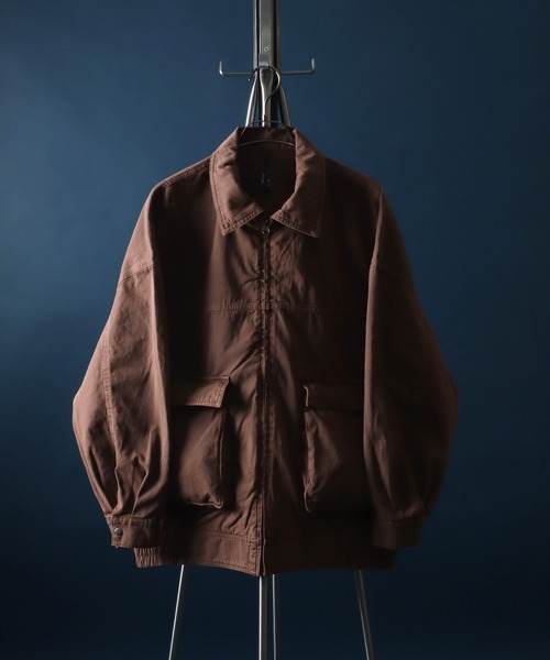 ANPAS(アンパス)の「Twill Fabric Sulfur Dyeing A-2 Denim Jacket/ツイル 硫化染め A-2 フライトジャケット デニムジャケット(デニムジャケット・メンズ・ブラウン/ブラック・LL/L/M)」の2枚目の写真