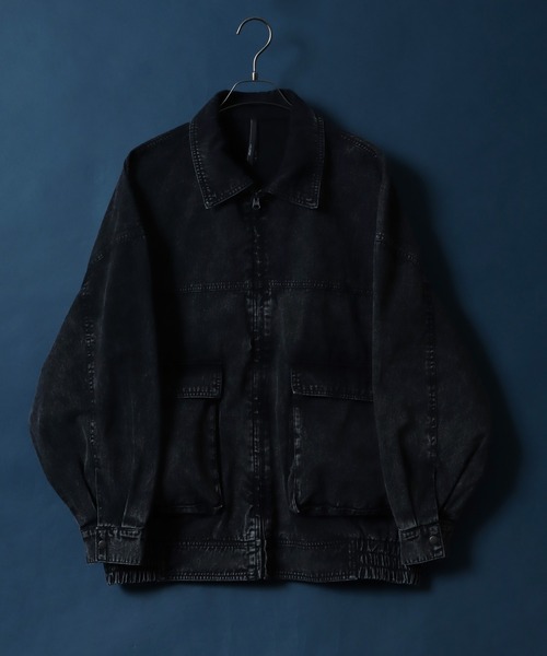 ANPAS(アンパス)の「Twill Fabric Sulfur Dyeing A-2 Denim Jacket/ツイル 硫化染め A-2 フライトジャケット デニムジャケット(デニムジャケット・メンズ・ブラウン/ブラック・LL/L/M)」の22枚目の写真