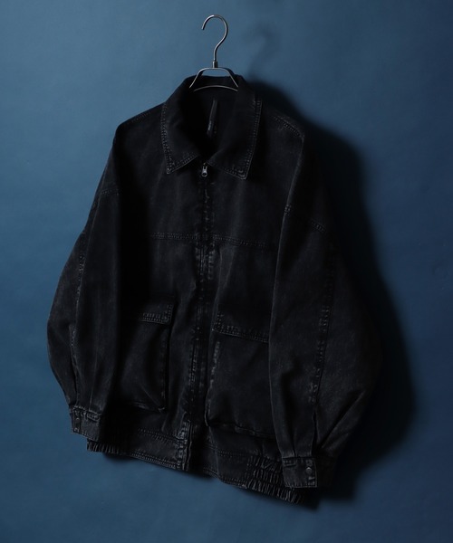 ANPAS(アンパス)の「Twill Fabric Sulfur Dyeing A-2 Denim Jacket/ツイル 硫化染め A-2 フライトジャケット デニムジャケット(デニムジャケット・メンズ・ブラウン/ブラック・LL/L/M)」の17枚目の写真