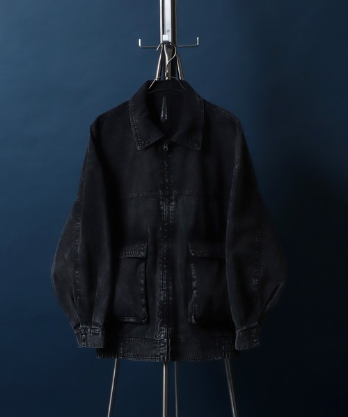 ANPAS(アンパス)の「Twill Fabric Sulfur Dyeing A-2 Denim Jacket/ツイル 硫化染め A-2 フライトジャケット デニムジャケット(デニムジャケット・メンズ・ブラウン/ブラック・LL/L/M)」の18枚目の写真