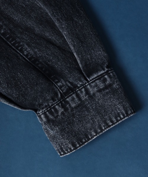 ANPAS(アンパス)の「Twill Fabric Sulfur Dyeing A-2 Denim Jacket/ツイル 硫化染め A-2 フライトジャケット デニムジャケット(デニムジャケット・メンズ・ブラウン/ブラック・LL/L/M)」の6枚目の写真