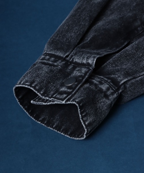 ANPAS(アンパス)の「Twill Fabric Sulfur Dyeing A-2 Denim Jacket/ツイル 硫化染め A-2 フライトジャケット デニムジャケット(デニムジャケット・メンズ・ブラウン/ブラック・LL/L/M)」の10枚目の写真