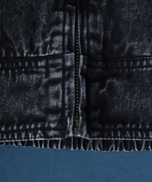 ANPAS(アンパス)の「Twill Fabric Sulfur Dyeing A-2 Denim Jacket/ツイル 硫化染め A-2 フライトジャケット デニムジャケット(デニムジャケット・メンズ・ブラウン/ブラック・LL/L/M)」の11枚目の写真