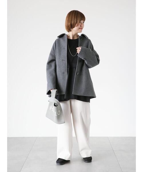 Lugnoncure(ルノンキュール)の「ウールライクバックスリットコート(その他アウター・レディース・ネイビー/ベージュ/チャコールグレー・F)」の11枚目の写真