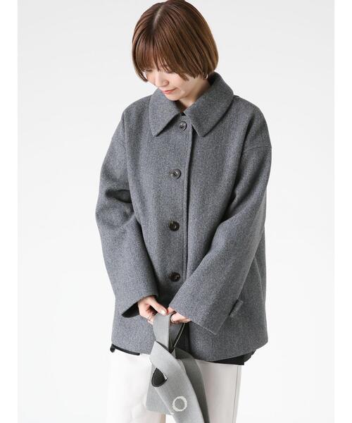 Lugnoncure(ルノンキュール)の「ウールライクバックスリットコート(その他アウター・レディース・ネイビー/ベージュ/チャコールグレー・F)」の13枚目の写真