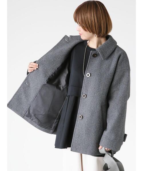 Lugnoncure(ルノンキュール)の「ウールライクバックスリットコート(その他アウター・レディース・ネイビー/ベージュ/チャコールグレー・F)」の18枚目の写真