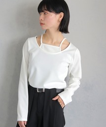 【cheriella】WEB限定カットジョーゼットキャミレイヤードトップス WEB LIMITED CUT GEORGETTE CAMI LAYERED TOPS