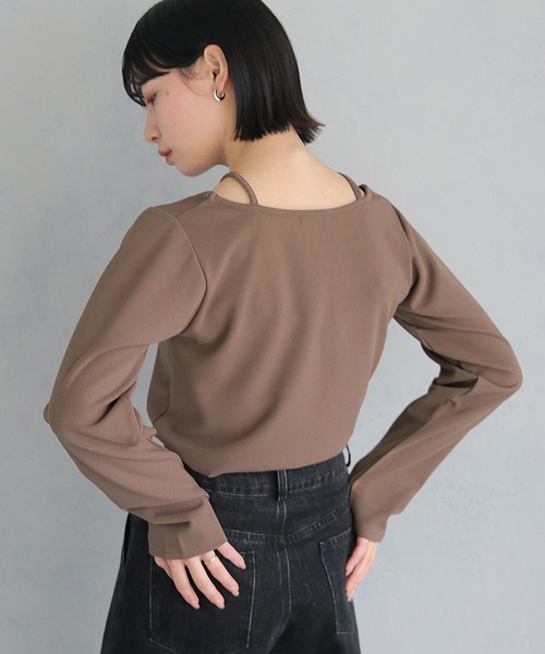 cheriella】WEB限定カットジョーゼットキャミレイヤードトップス cheriella】WEB限定カットジョーゼットキャミレイヤードトップス