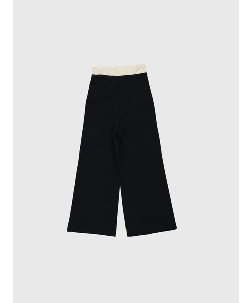 Enewd nina（エニュードニーナ）の「【ZOZO限定】ウエスト サテン ワイド パンツ レイヤード（その他パンツ・レディース・ブラック・FREE）」の2枚目の写真