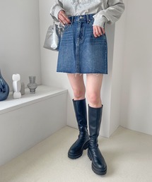 LOWRYS FARM | ＣＯＮＥデニムミニスカート　991528(スカート)