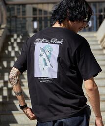TIMELY WARNING | アソートSFG S/S TEE / ガール ヘッドフォン キャップ クルーネック 半袖 ショートスリーブ(Tシャツ/カットソー)