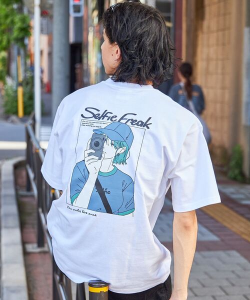 TIMELY WARNING（タイムリーワーニング）の「アソートSFG S/S TEE / ガール ヘッドフォン キャップ クルーネック 半袖 ショートスリーブ（Tシャツ/カットソー・メンズ・C/ブラック/B/A/ホワイト/F/E/D/その他2/G/H/その他1・LARGE/MEDIUM）」の6枚目の写真