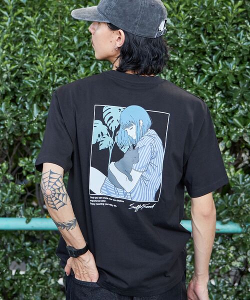 TIMELY WARNING（タイムリーワーニング）の「アソートSFG S/S TEE / ガール ヘッドフォン キャップ クルーネック 半袖 ショートスリーブ（Tシャツ/カットソー・メンズ・C/ブラック/B/A/ホワイト/F/E/D/その他2/G/H/その他1・LARGE/MEDIUM）」の11枚目の写真