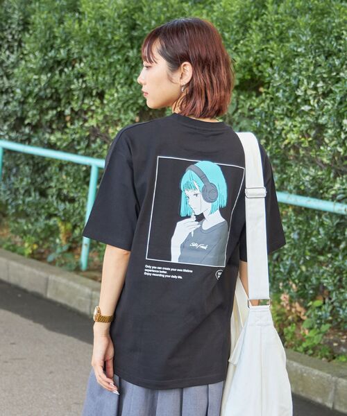TIMELY WARNING（タイムリーワーニング）の「アソートSFG S/S TEE / ガール ヘッドフォン キャップ クルーネック 半袖 ショートスリーブ（Tシャツ/カットソー・メンズ・C/ブラック/B/A/ホワイト/F/E/D/その他2/G/H/その他1・LARGE/MEDIUM）」の19枚目の写真