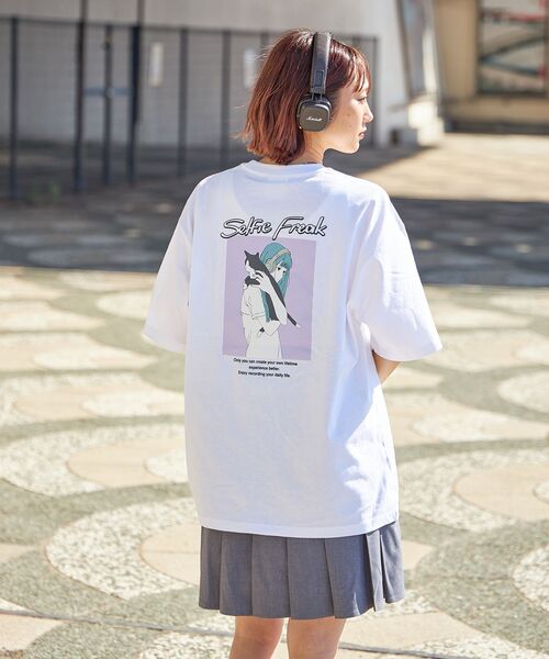 TIMELY WARNING（タイムリーワーニング）の「アソートSFG S/S TEE / ガール ヘッドフォン キャップ クルーネック 半袖 ショートスリーブ（Tシャツ/カットソー・メンズ・C/ブラック/B/A/ホワイト/F/E/D/その他2/G/H/その他1・LARGE/MEDIUM）」の15枚目の写真
