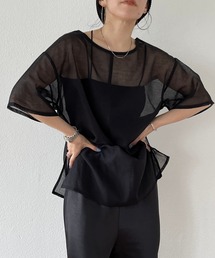 over size sheer tops / オーバーサイズシアートップス