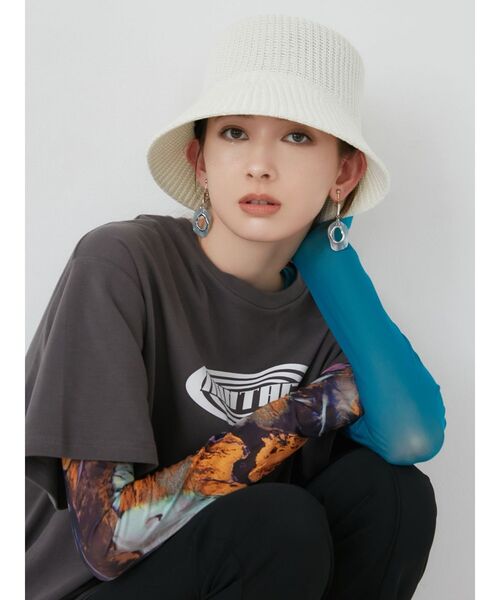 MURUA（ムルーア）の「ドライニットバケットハット（ハット・レディース・ブラック/ホワイト・FREE）」の5枚目の写真