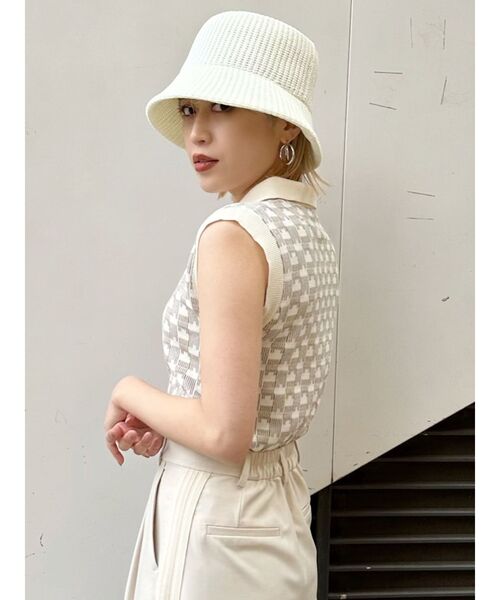 MURUA（ムルーア）の「ドライニットバケットハット（ハット・レディース・ブラック/ホワイト・FREE）」の16枚目の写真