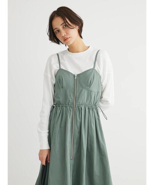 Sugar spoon（シュガースプーン）の「・SUGAR　SPOON　コルセット風キャミワンピース（ワンピース・レディース・アイボリー/カーキ/ブラック・FREE）」の14枚目の写真