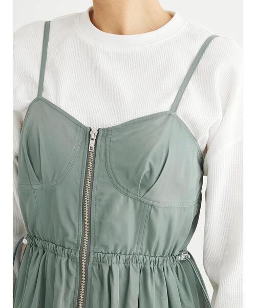 Sugar spoon（シュガースプーン）の「・SUGAR　SPOON　コルセット風キャミワンピース（ワンピース・レディース・アイボリー/カーキ/ブラック・FREE）」の11枚目の写真