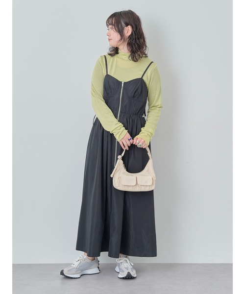 Sugar spoon（シュガースプーン）の「・SUGAR　SPOON　コルセット風キャミワンピース（ワンピース・レディース・アイボリー/カーキ/ブラック・FREE）」の6枚目の写真