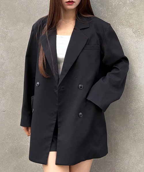 INGNI（イング）の「ミドル丈テーラージャケット(セットアップ対応)（テーラードジャケット・レディース・ネイビー/アイボリー/ブラック/グレー・M）」の13枚目の写真