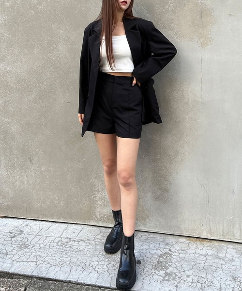 INGNI（イング）の「ミドル丈テーラージャケット(セットアップ対応)（テーラードジャケット・レディース・ネイビー/アイボリー/ブラック/グレー・M）」の16枚目の写真