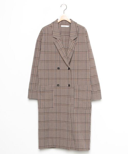 Ralph Lauren チェック柄チェスターコート ブラウン系 11号 moussy チェック柄ロングチェスターコート 続き ブラウン