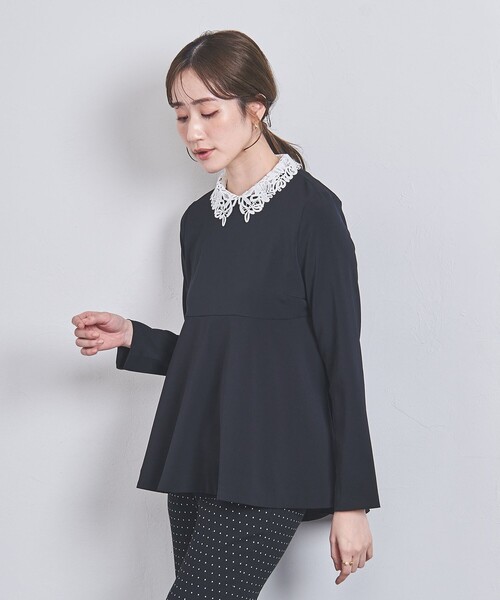 ユナイテッドアローズ UNITED ARROWS ネイビー ペイズリー ブラウス UNITED ARROWS｜ユナイテッドアローズ（レディース）のシャツ
